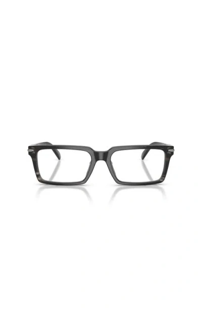 Michael Kors 56mm Rectangle Optical Glasses In Black