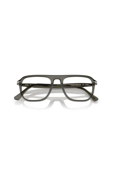Persol 51mm Square Optical Glasses In Gray