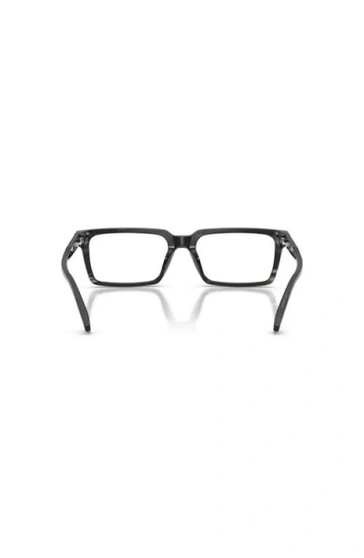 Michael Kors 56mm Rectangle Optical Glasses In Black