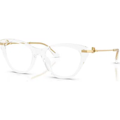 Dolce & Gabbana Dolce&gabbana 51mm Butterfly Optical Glasses In Transparent