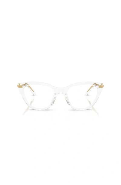 Dolce & Gabbana Dolce&gabbana 51mm Butterfly Optical Glasses In Transparent