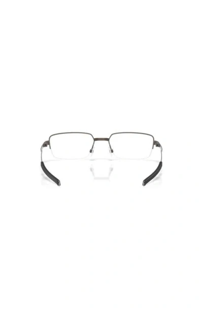 Oakley 55mm Rectangle Optical Glasses In Neutral