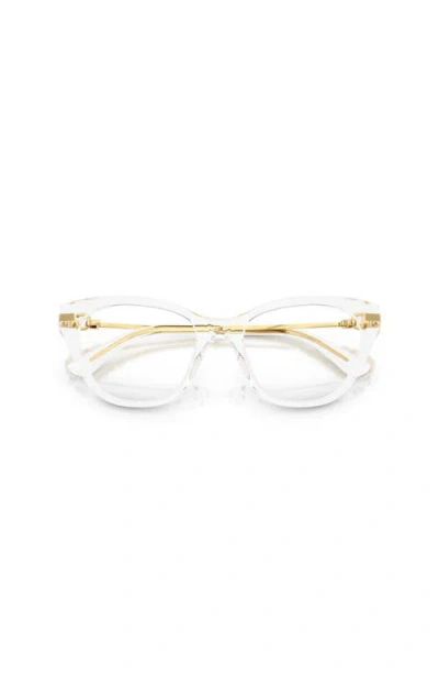 Dolce & Gabbana Dolce&gabbana 51mm Butterfly Optical Glasses In Transparent
