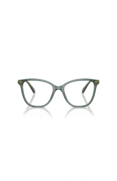 Swarovski 54mm Square Optical Glasses In Metallic