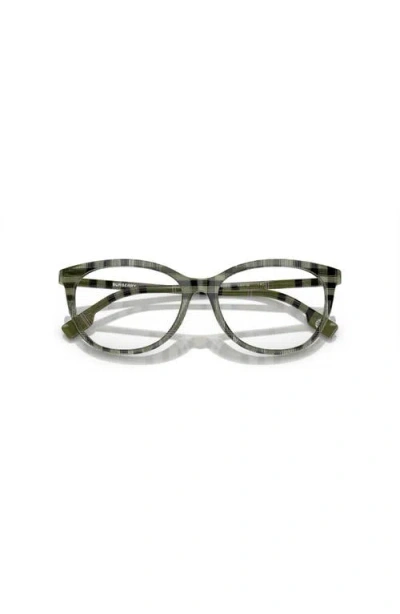 Burberry 54mm Irregular Optical Glasses In Brown