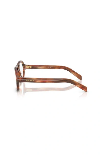 Prada 54mm Rectangle Optical Glasses In Multi