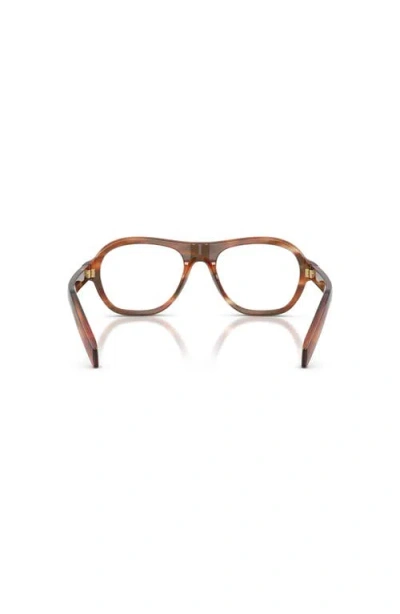Prada 54mm Rectangle Optical Glasses In Multi