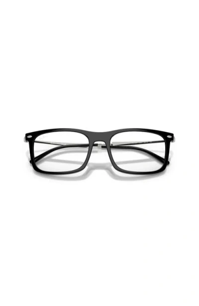 Ray Ban Ray-ban 54mm Rectangle Optical Glasses In Black