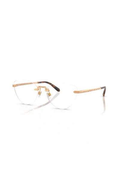 Ralph Lauren 56mm Cat Eye Optical Glasses In Gold