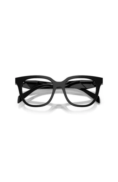 Prada 51mm Butterfly Optical Glasses In Black