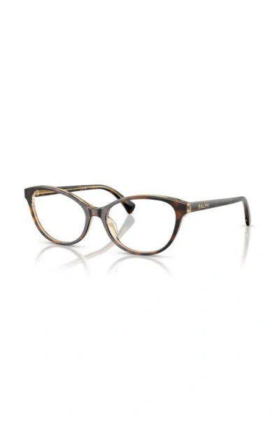 Ralph 53mm Oval Optical Glasses In Brown