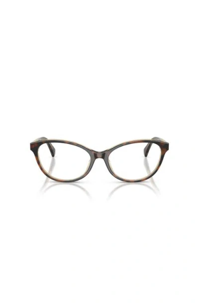 Ralph 53mm Oval Optical Glasses In Brown