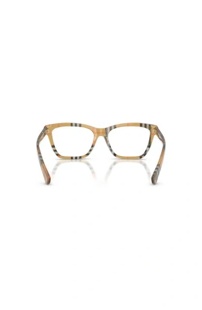 Burberry 52mm Rectangle Optical Glasses In Brown