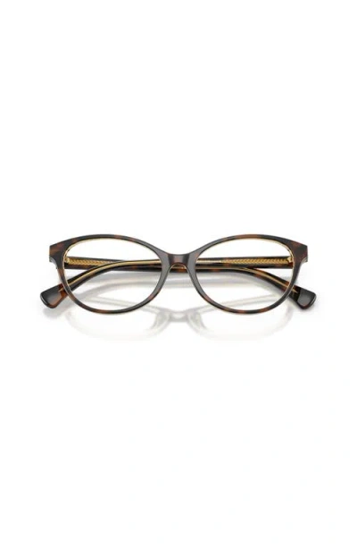 Ralph 53mm Oval Optical Glasses In Brown