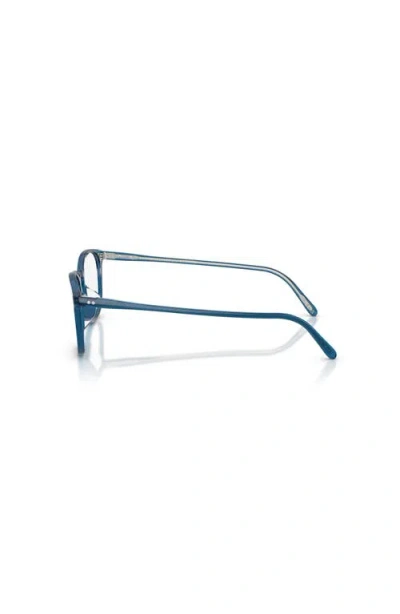 Oliver Peoples 52mm Square Optical Glasses In Blue