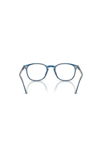 Oliver Peoples 52mm Square Optical Glasses In Blue