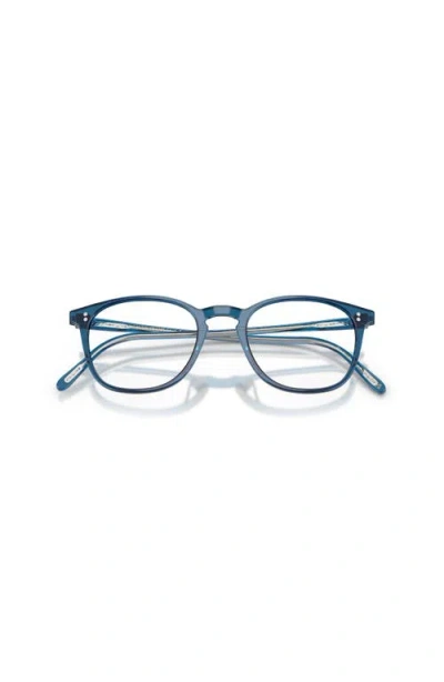 Oliver Peoples 52mm Square Optical Glasses In Blue