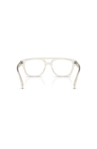 Moncler 53mm Rectangle Optical Glasses In Brown