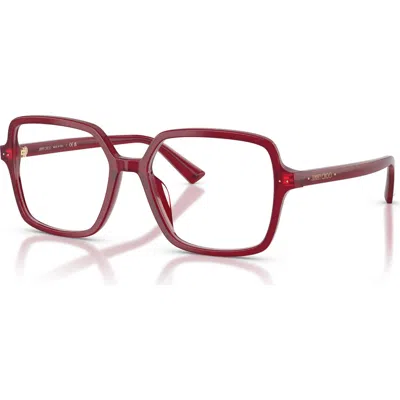 Jimmy Choo 55mm Square Optical Glasses In Brown