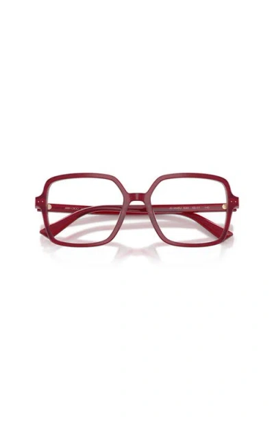 Jimmy Choo 55mm Square Optical Glasses In Brown