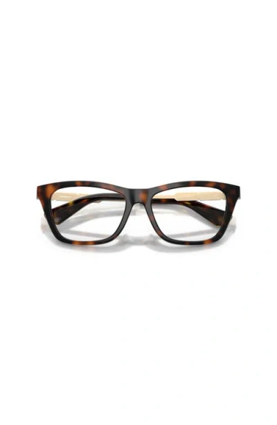 Burberry 54mm Rectangle Optical Glasses In Brown