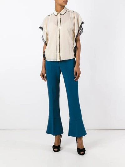 Shop Red Valentino Piped Trim Blouse