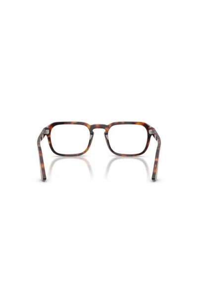 Persol 52mm Square Optical Glasses In Brown