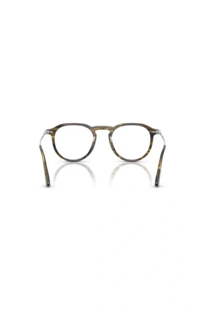 Persol 51mm Rectangle Optical Glasses In Brown