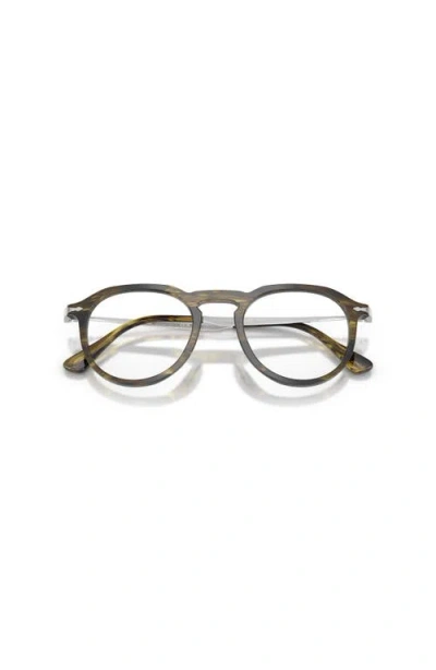 Persol 51mm Rectangle Optical Glasses In Brown