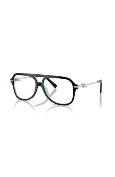 Tiffany & Co . 56mm Pilot Optical Glasses In Brown