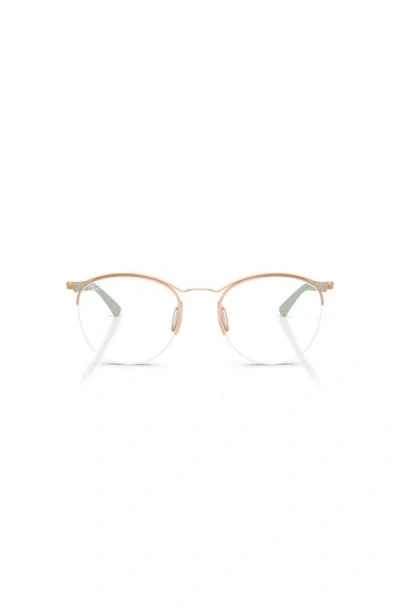 Ray Ban Ray-ban 50mm Round Optical Glasses In Gold