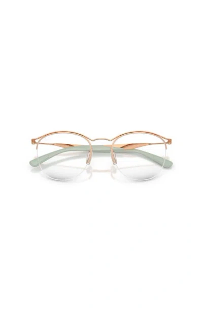 Ray Ban Ray-ban 50mm Round Optical Glasses In Gold