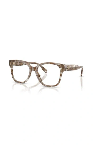 Tory Burch 54mm Square Optical Glasses In Brown