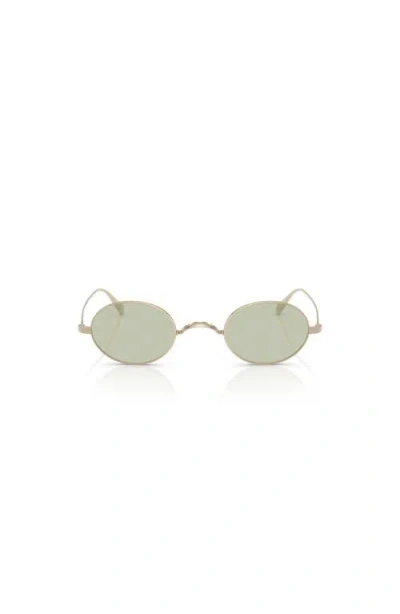 Oliver Peoples 43mm Round Optical Glasses In Gold