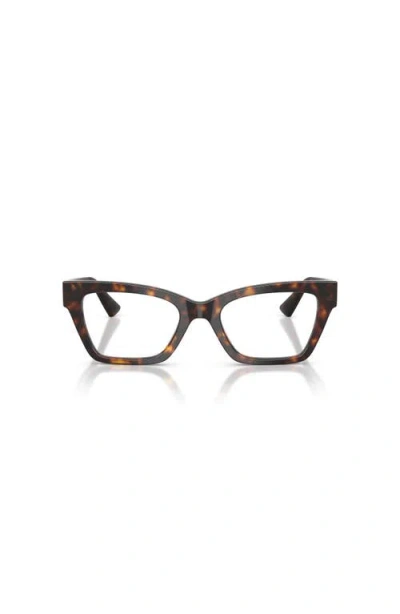 Giorgio Armani 51mm Cat Eye Optical Glasses In Brown