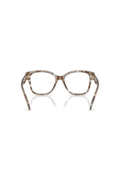 Tory Burch 54mm Square Optical Glasses In Brown