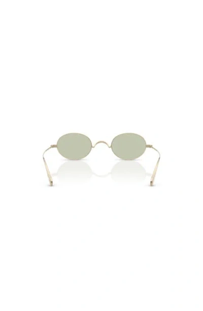 Oliver Peoples 43mm Round Optical Glasses In Gold