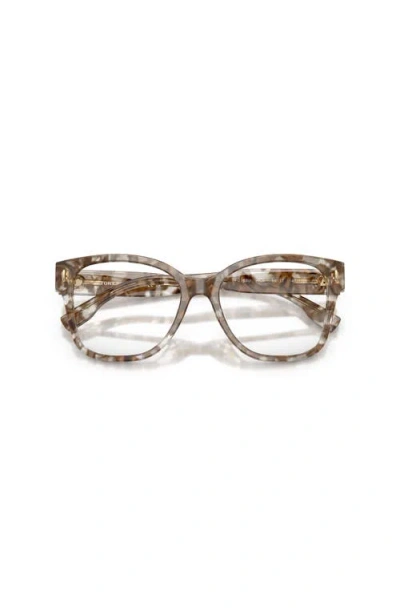 Tory Burch 54mm Square Optical Glasses In Brown