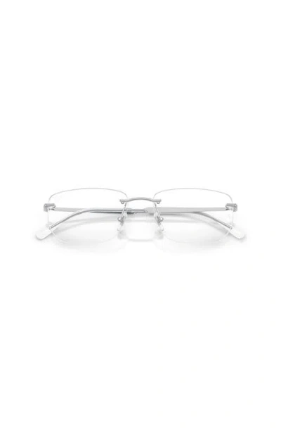 Ray Ban Ray-ban 54mm Irregular Optical Glasses In Brown