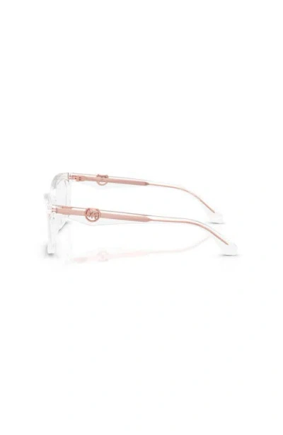 Michael Kors 53mm Rectangle Optical Glasses In Brown