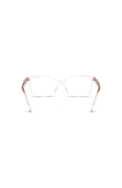 Michael Kors 53mm Rectangle Optical Glasses In Brown
