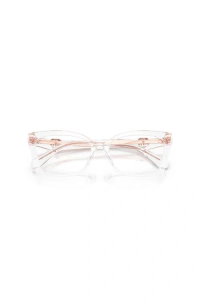 Michael Kors 53mm Rectangle Optical Glasses In Brown