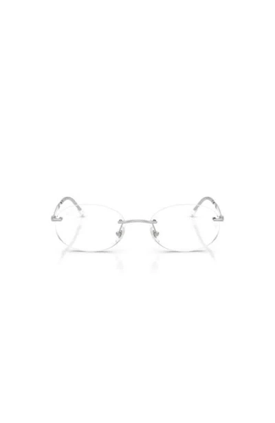 Ray Ban Ray-ban 52mm Oval Optical Glasses In Brown