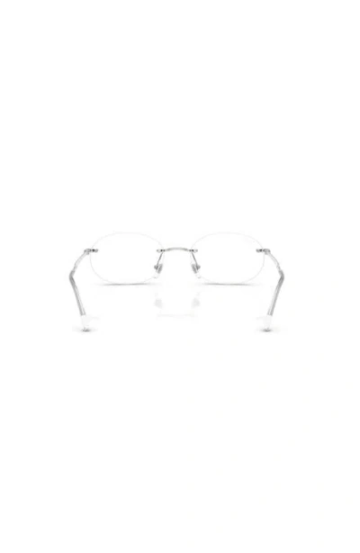 Ray Ban Ray-ban 52mm Oval Optical Glasses In Brown