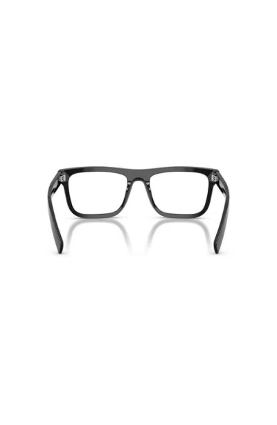 Prada 55mm Rectangle Optical Glasses In Black