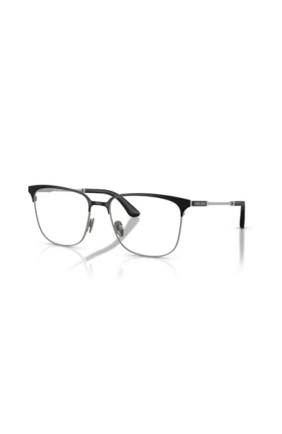 Giorgio Armani 55mm Rectangle Optical Glasses In Brown