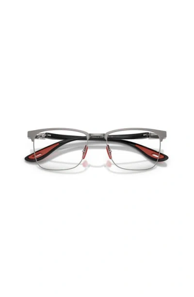 Ray Ban Ray-ban 54mm Square Optical Glasses In Gray