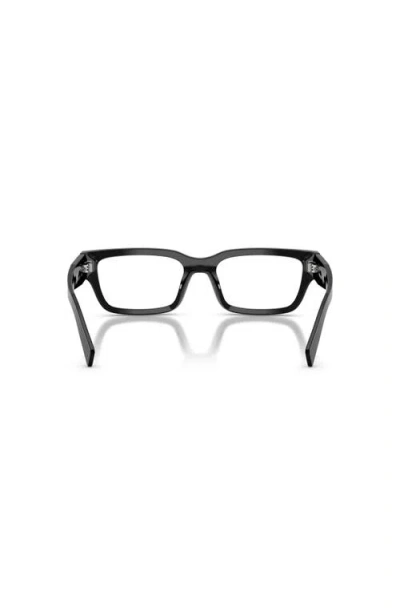 Prada 55mm Rectangle Optical Glasses In Blue