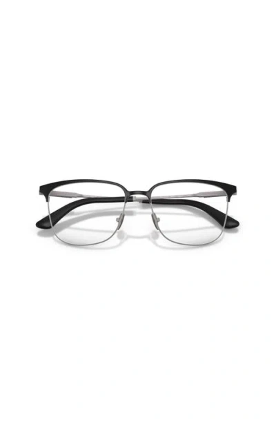 Giorgio Armani 55mm Rectangle Optical Glasses In Brown