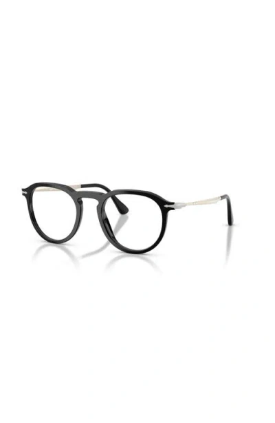 Persol 49mm Rectangle Optical Glasses In Brown